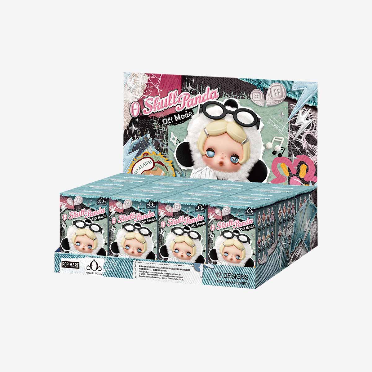 θ SKULLPANDA Off Mode Series Plush Doll Pendant - POP MART (Hong