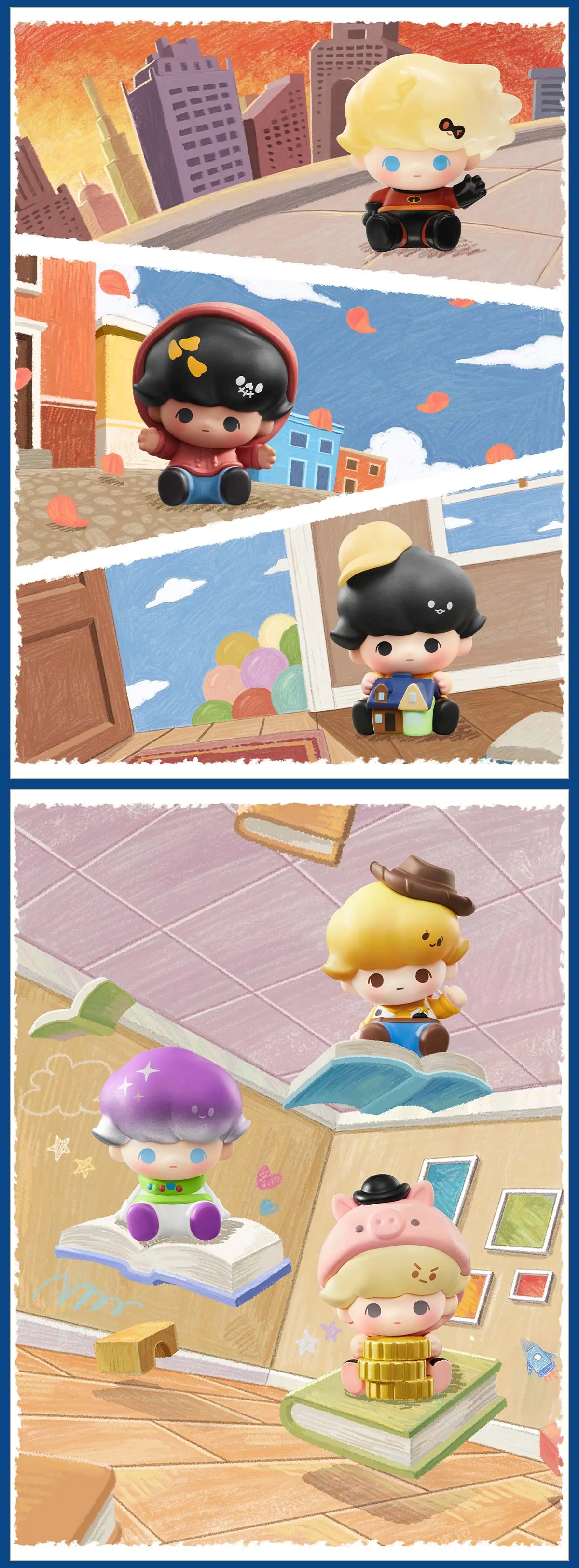 Dimoo Pixar Edition POP BEAN DIMOO WORLD × PIXAR Series - POP MART (Hong Kong, China)