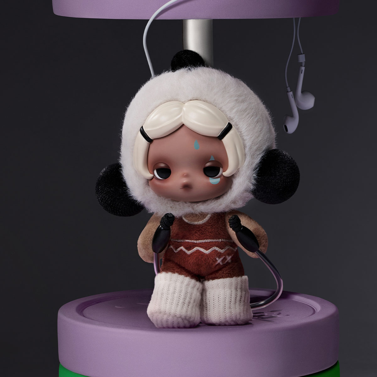 θ SKULLPANDA Off Mode Series Plush Doll Pendant - POP MART (Hong